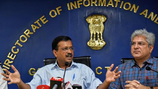 Chief minister Arvind Kejriwal on Sunday said that the plan to offer free Metro rides to women is “taking time”. (ANI Photo) Chief minister Arvind Kejriwal on Sunday said that the plan to offer free Metro rides to women is “taking time”. (ANI Photo)