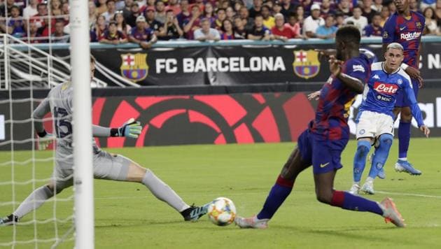 A file photo of Samuel Umtiti (R). (AP) A file photo of Samuel Umtiti (R). (AP)
