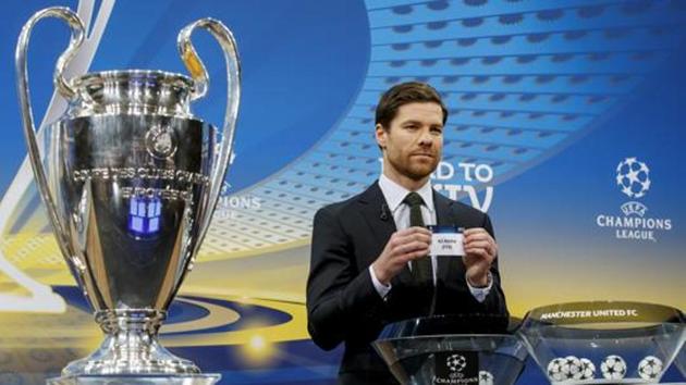 Former Spain international Xabi Alonso during the draw of the games for the Champions League 2017/18 Round of 16. (AP) Former Spain international Xabi Alonso during the draw of the games for the Champions League 2017/18 Round of 16. (AP)