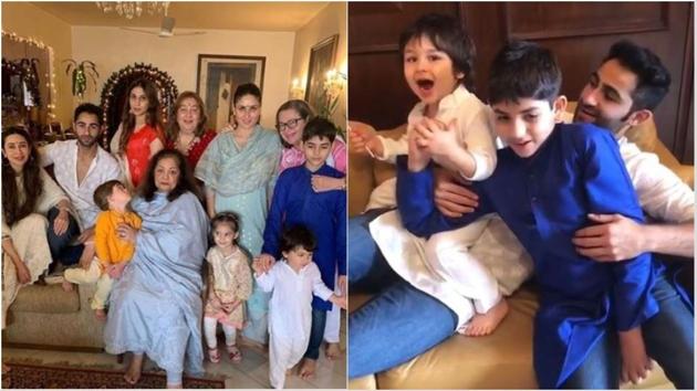 Kareena Kapoor and her son Taimur enjoyed lunch with their family on Tuesday.