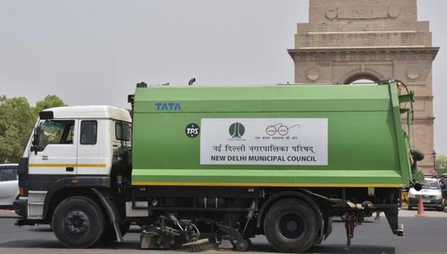 The Delhi Pradesh Congress Committee (DPCC) has objected to the North Delhi Municipal Corporation renaming a road in Narela from Gandhi Ashram Marg to Lala Jagannath Bansal Road after the name of the grandfather of a man who is close to the Bharatiya Janata Party.(Sonu Mehta/HT PHOTO)