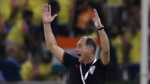 India head coach Igor Stimac during the match against Qatar (REUTERS) India head coach Igor Stimac during the match against Qatar (REUTERS)