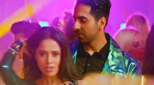 Ayushmann Khurrana and Nushrat Bharucha in Dream Girl song Gat Gat.