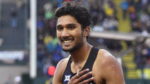 File image of India athlete Tejaswin Shankar.(NCAA Photos via Getty Images) File image of India athlete Tejaswin Shankar.(NCAA Photos via Getty Images)