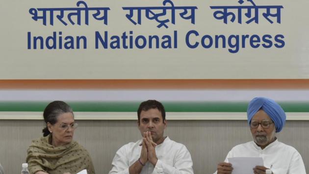 The Congress’ longest stint so far in the opposition lasted six years, from 1998 to 2004.(HT File Photo)