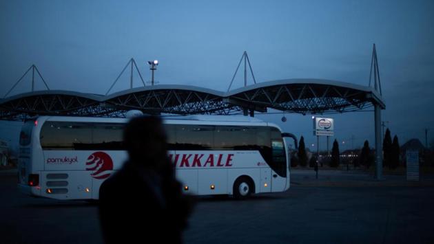 Ahmed makes a phone call at a bus stop during a 20-hour ride from Izmir to Kilis to meet his fiancee Hanin for the first time. The night at on the smugglers’ boar should have been the defining moment of a journey which began as Syria’s conflict escalated. Hanin and her family left in 2014, and Ahmed two years later for Turkey where they were introduced in the winter of 2017. (Ekaterina Anchevskaya / REUTERS) 