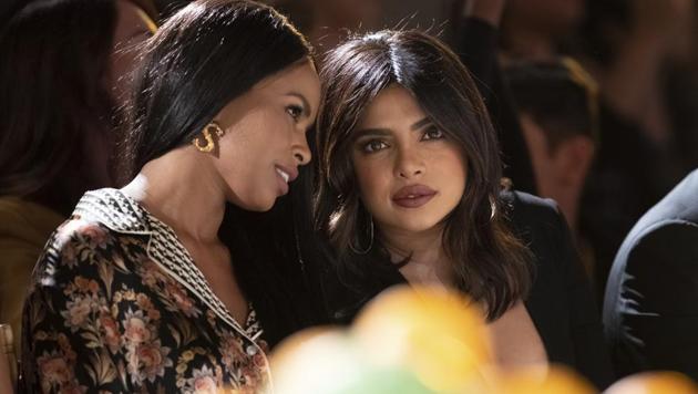 Priyanka Chopra, right, attends the Oscar de la Renta runway show during NYFW Spring/Summer 2020 on Tuesday.(Brent N. Clarke/Invision/AP)