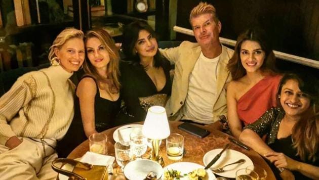 Priyanka Chopra and Kriti Sanon spotted together in New York. Priyanka Chopra and Kriti Sanon spotted together in New York.