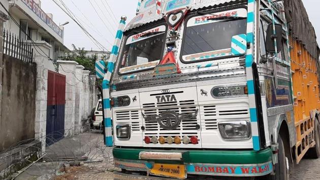 A truck was intercepted at 8.00 am on the Jammu-Pathankot Highway and during checking six AK-47 rifles were seized. (ANI Photo) A truck was intercepted at 8.00 am on the Jammu-Pathankot Highway and during checking six AK-47 rifles were seized. (ANI Photo)