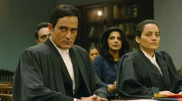 Section 375 movie review: Akshaye Khanna plays a brutal lawyer in the film.