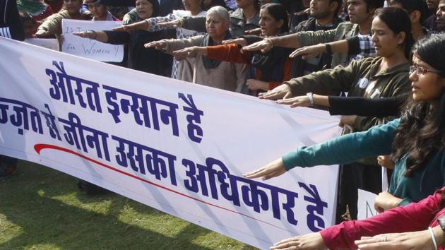 File photo of a rally to fight for freedom and dignity of women.(HT File Photo)