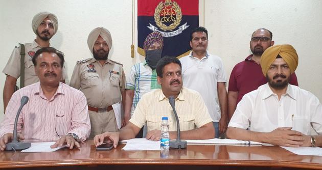 The accused in police custody in Ludhiana on September 12. (HT PHOTO) The accused in police custody in Ludhiana on September 12. (HT PHOTO)