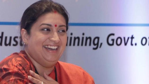 Smriti Irani shared a picture of herself laughing on Instagram. Smriti Irani shared a picture of herself laughing on Instagram.
