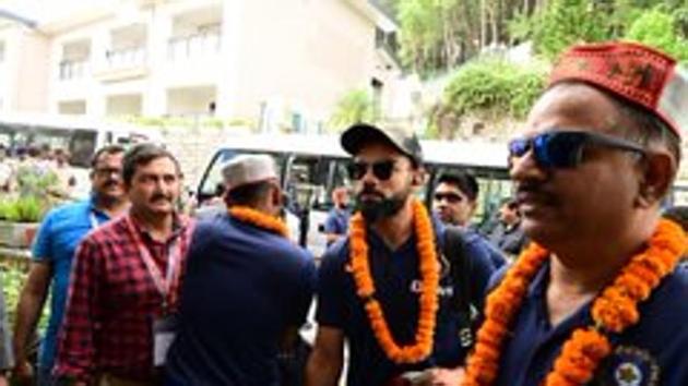Indian cricket stars being welcomed in Dharamshala. (BCCI/Twitter)