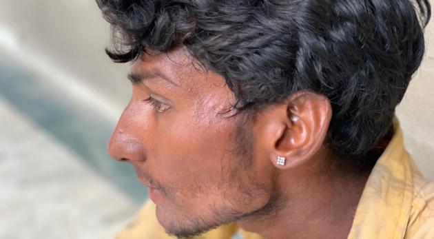 Rahul admits that his stud earrings make his personality as powerful as a hero. (HT Photo) Rahul admits that his stud earrings make his personality as powerful as a hero. (HT Photo)