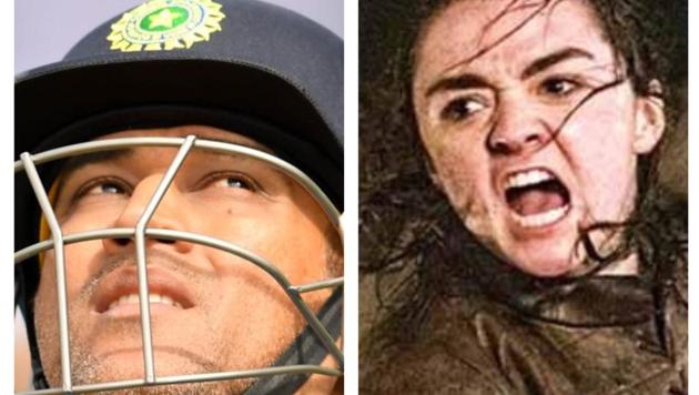 MS Dhoni (L) and GoT character Arya Stark (R) (HT Collage) MS Dhoni (L) and GoT character Arya Stark (R) (HT Collage)