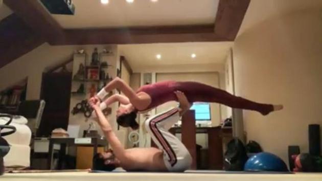 Sushmita Sen and Rohman Shawl are bonding through workout.