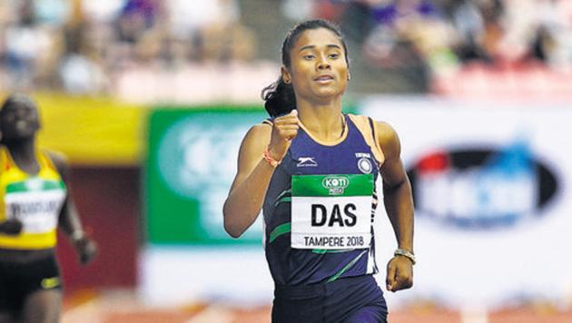 Indian athlete Hima Das.(Getty Images for IAAF) Indian athlete Hima Das.(Getty Images for IAAF)