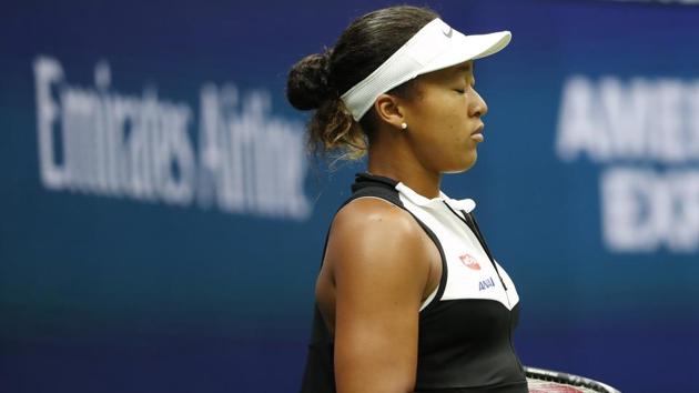 Naomi Osaka reacts after losing a point at 2019 US Open.(USA TODAY Sports)