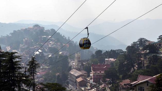 The ropeways will come up at Shimla, Manali and Dharamshala.(HT File)