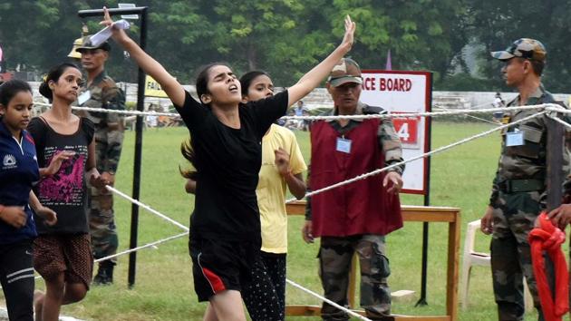 A recruitment drive for women in Military Police was held in Lucknow, on Thursday, 12, 2019. (Dheeraj Dhawan / HT Photo) A recruitment drive for women in Military Police was held in Lucknow, on Thursday, 12, 2019. (Dheeraj Dhawan / HT Photo)