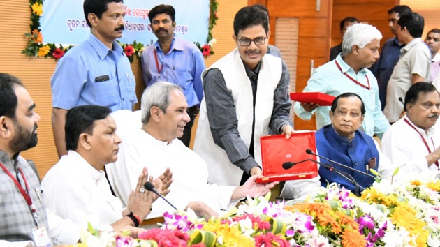 Naveen Patnaik at a government function. (Photo @Naveen_Odisha)