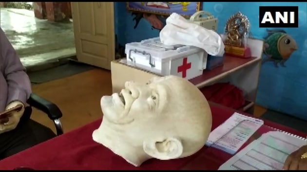 According to the police, the statue was desecrated on Friday. (Photo: ANI) According to the police, the statue was desecrated on Friday. (Photo: ANI)