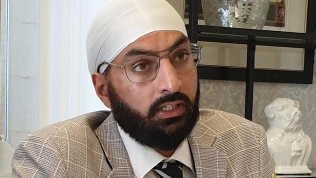England cricketer Monty Panesar addressing members of the Indian Journalists Association in London, September 13, 2019.(HT Photo)