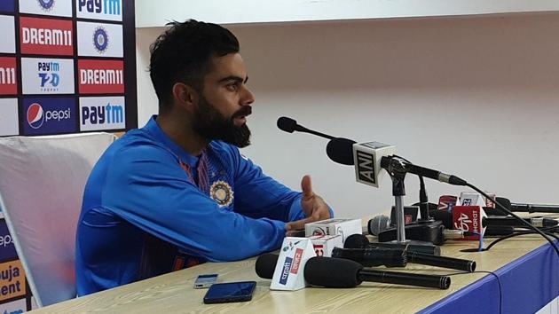 Skipper Virat Kohli addressing the press conference.(BCCI/Twitter)