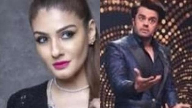 Raveena Tandon and Maniesh Paul locked horns on Nach Baliye 9 sets.