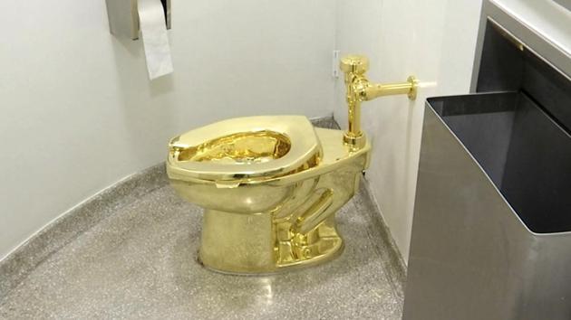 The fully-functioning piece by Italian artist Maurizio Cattelan, dubbed ‘America’ was stolen on Saturday. (AP Photo) The fully-functioning piece by Italian artist Maurizio Cattelan, dubbed ‘America’ was stolen on Saturday. (AP Photo)