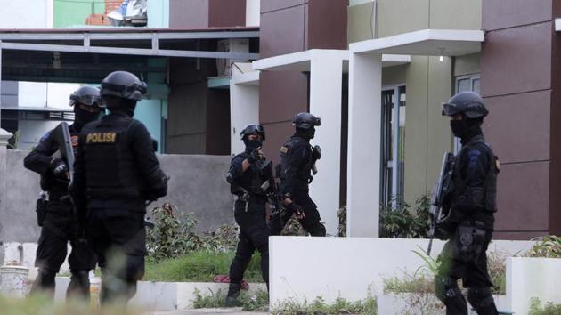 An officer was injured when an explosion went off in an Indonesian police warehouse on Saturday. (Photo: Reuters)