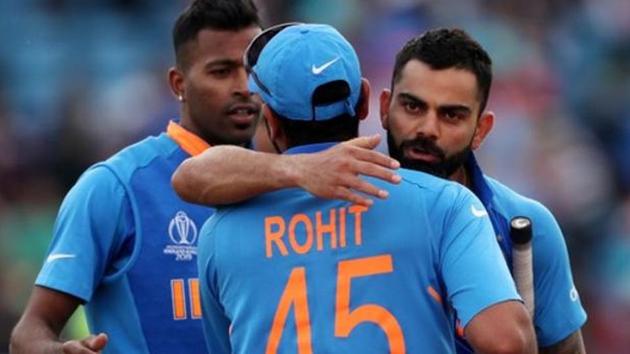 File image of Virat Kohli, Rohit Sharma and Hardik Pandya (L)(Action Images via Reuters) File image of Virat Kohli, Rohit Sharma and Hardik Pandya (L)(Action Images via Reuters)