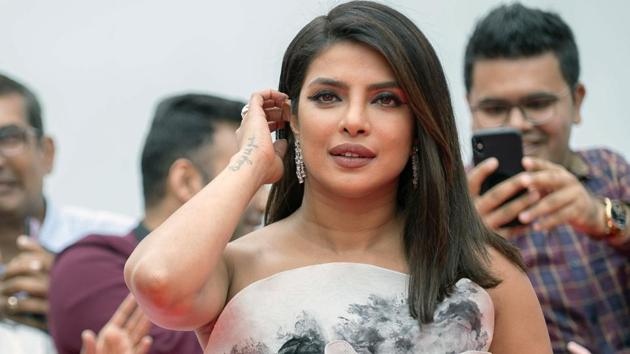 Actress Priyanka Chopra was a vision at The Sky Is Pink premiere at the Toronto International Film Festival on Friday.(Arthur Mola/Invision/AP)