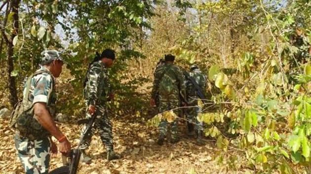 Security forces were searching the area for more bodies after three alleged Maoists were killed in an hour-long encounter in South Sukma(HT Photo/Representative)