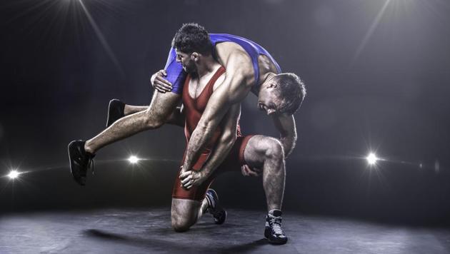 File image of wrestlers. (Getty Images/iStockphoto) File image of wrestlers. (Getty Images/iStockphoto)