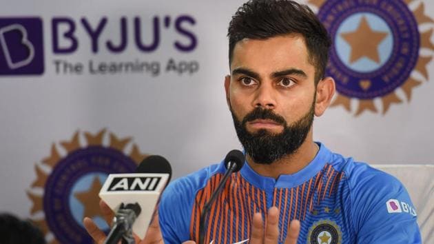 Indian cricket team captain Virat Kohli during a press conference in Dharamshala.(PTI)