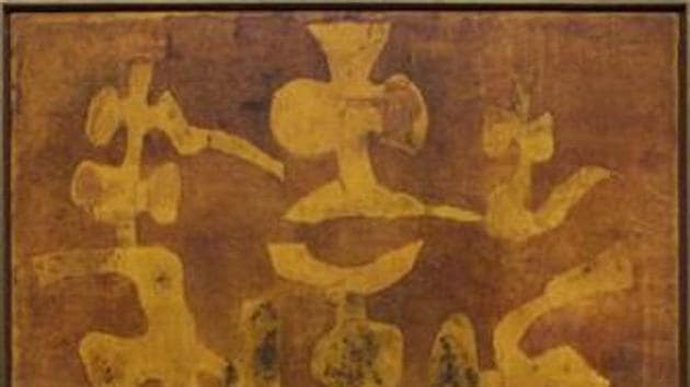 An untitled 1978 work by master artist VS Gaitonde (Representational)(HT File)