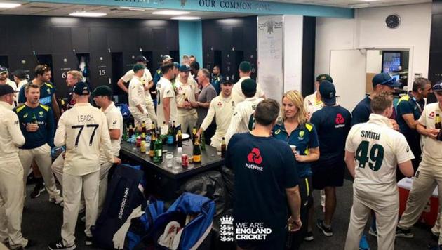 England, Australia players combine after series was shared (England cricket/Twitter) England, Australia players combine after series was shared (England cricket/Twitter)