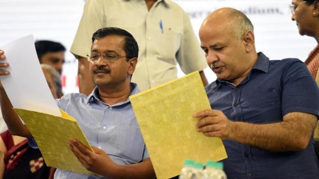 Announcing the move on the eve of Independence Day, Delhi chief minister Arvind Kejriwal had said that the curriculum will help build “a class of patriotic citizens”. (HT FILE) Announcing the move on the eve of Independence Day, Delhi chief minister Arvind Kejriwal had said that the curriculum will help build “a class of patriotic citizens”. (HT FILE)