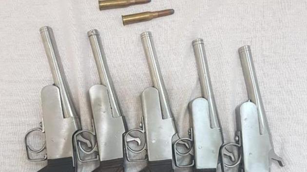 Police said the 20-member crime branch team was surrounded by 200-250 villagers when they raided the factory. However, nobody showed any resistance since the raiding personnel were armed and the local police had also been intimated about the raid. (SOURCED) Police said the 20-member crime branch team was surrounded by 200-250 villagers when they raided the factory. However, nobody showed any resistance since the raiding personnel were armed and the local police had also been intimated about the raid. (SOURCED)