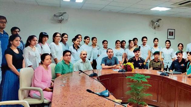 JNU had in July 2017 announced to start the NCC unit at its campus with an aim to instill “patriotic commitment” among student, said Budhha Singh, chairperson of JNU’s NCC unit. (HT ARCHIVE) JNU had in July 2017 announced to start the NCC unit at its campus with an aim to instill “patriotic commitment” among student, said Budhha Singh, chairperson of JNU’s NCC unit. (HT ARCHIVE)