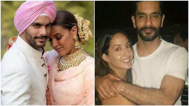 Angad Bedi married Neha Dhupia in May last year, shortly after breaking up with Nora Fatehi.