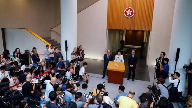 Hong Kong's Chief Executive Carrie Lam addresses a news conference in Hong Kong, on September 5, a day after announcing the withdrawal of the extradition bill which started the protests along with other measures like an investigative platform to look into the fundamental causes of the social unrest, a measure termed too little too late. (Kai Pfaffenbach / REUTERS) Hong Kong's Chief Executive Carrie Lam addresses a news conference in Hong Kong, on September 5, a day after announcing the withdrawal of the extradition bill which started the protests along with other measures like an investigative platform to look into the fundamental causes of the social unrest, a measure termed too little too late. (Kai Pfaffenbach / REUTERS)