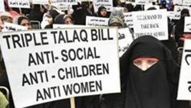 The Uttar Pradesh government will ensure an annual allowance of <span class='webrupee'>₹</span>6,000 to triple talaq victims besides providing them housing and the means to earn a livelihood.(Raj K Raj/HT PHOTO)