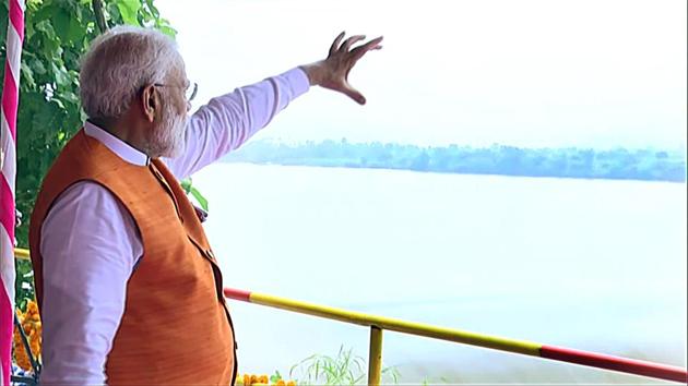 Prime Minister Narendra Modi during his visit to Sardar Sarovar Dam at Kevadia in Narmada (ANI) Prime Minister Narendra Modi during his visit to Sardar Sarovar Dam at Kevadia in Narmada (ANI)