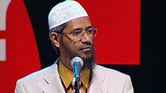 Naik faces charges of money laundering and hate speech in India, was at the centre of a fresh controversy last month after he said Malaysian Hindus were more loyal to the Indian PM.(HT FILE)