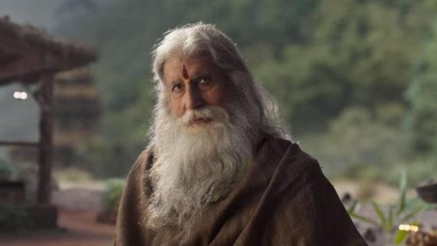 Amitabh Bachchan in a still from the Sye Raa Narasimha Reddy trailer.