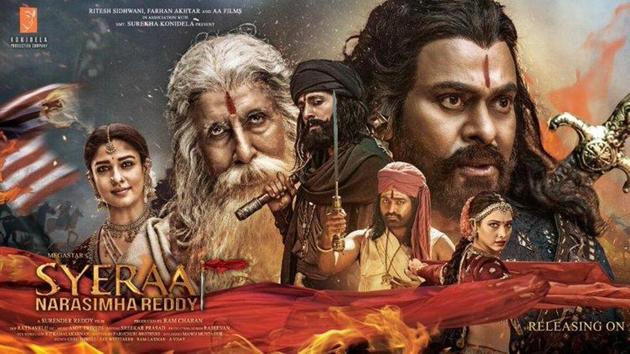 A poster of Sye Raa Narasimha Reddy was released ahead of the trailer launch on Wednesday.