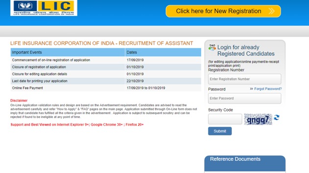 Candidates interested and eligible for the post can apply online at licindia.in on or before October 1, 2019. (Screengrab)